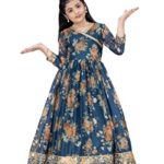 Fashion Dream Girl's Ethnic Readymade Maxi Length Flared Dresses