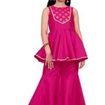 Fashion Dream Girl’s Taffeta Solid Salwar Suit Set