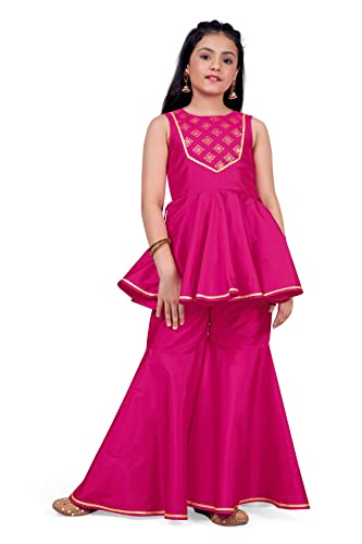 Fashion Dream Girl’s Taffeta Solid Salwar Suit Set