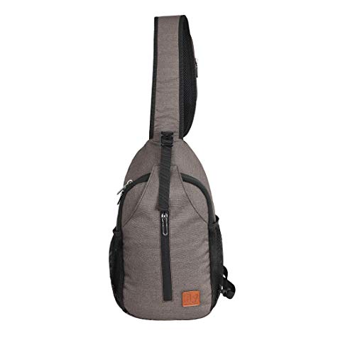 Fly Fashion Grey Crossbody Backpack Daypack One Shoulder Chest Sling Bag for Men and Women