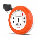 Fybros Comex 3 Pin Extension Cord, Extension Box, Power Strip with International Sockets Extension Board,Thermal Protection,Power Indicator, Safety Shutter, Master Switch,6 AMP Output, Suitable For Home And Office Use, 2 Year Warranty, 5 Meter Heavy Duty Cable, Surge and Spike Guard (Multicolor)- Made In India