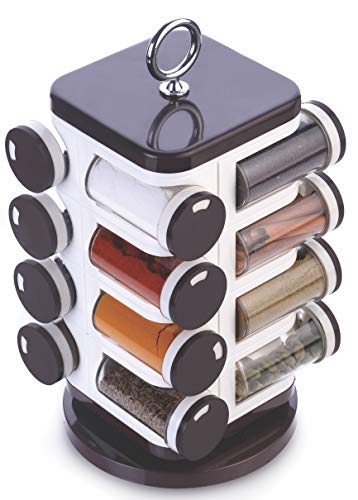 Ganesh kitchen accessories items masala box for kitchen Spice box for Kitchen,Spice rack set for kitchen storage, Container Set Of 16 - Maroon