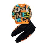 Googo Gaaga Boy's Cotton Full Sleeves Printed Sweatshirt and Pant Set in Multi Color