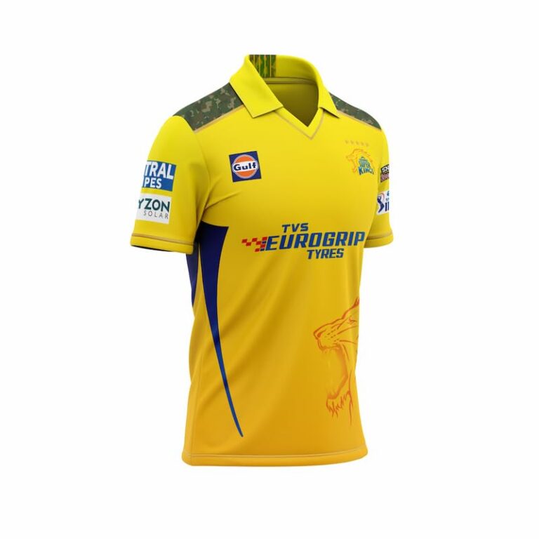 HIE-T Polyester CSK Cricket Team Half Sleeve Jersey Tshirt for Men Women Kids