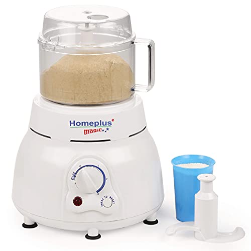 Home Plus Magic 400 Watts Atta Kneader | Food Processor | Cirtus Juicer | Vegetable Chopper | Whisker (White)