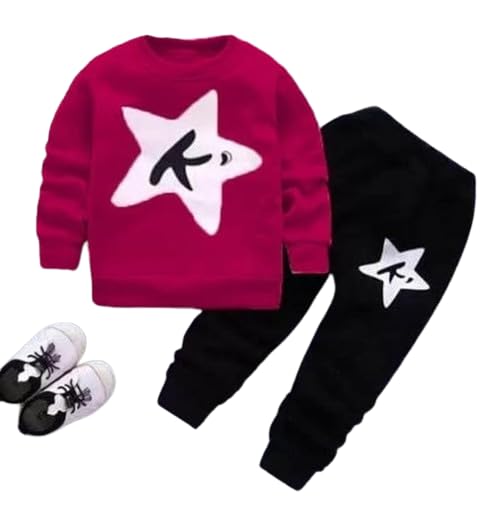 Jaganath Creations Kids Dress for Boys | Hosiery Cotton Printed Full Sleeve Sweatshirt and Pant Combo for Baby Boys