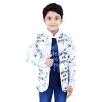 Jam & Sugar Boys Cotton Printed T-Shirt with Attached Shrug Jacket - Full Sleeves