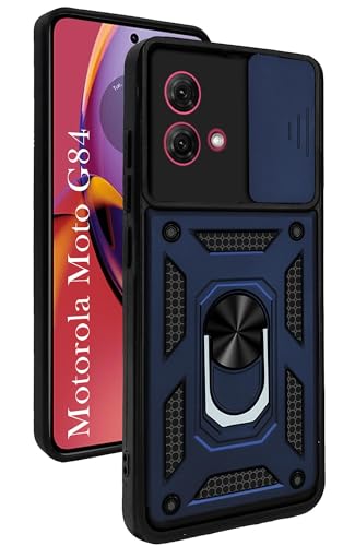 Jkobi Back Cover Case for Motorola Moto G84 (Hybrid Dual Armor Polycarbonate | Metal Blue)