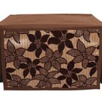 Kuber Industries Velvet Flower Printed Microwave Oven Cover,23 LTR. (Brown)-HS43KUBMART26059,Standard,HS43KUBMART026059