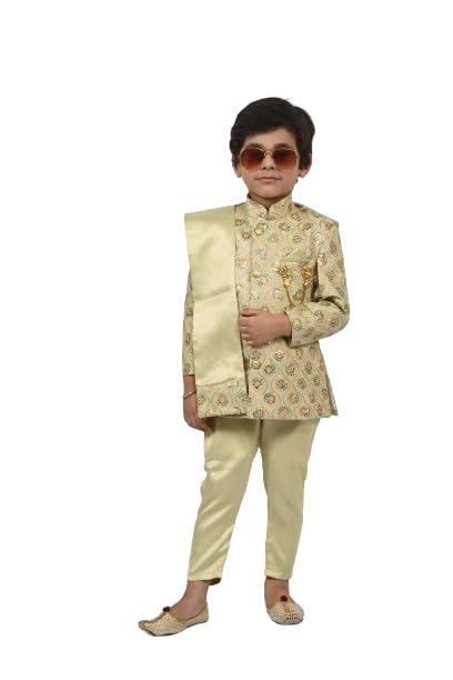 LAVYA & LAVANYA Kids Cotton Blend,Regular Wear Kurta Pajama with Dupata