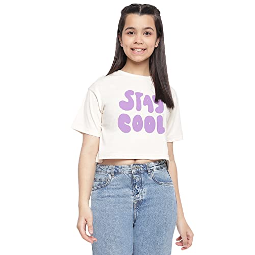 Lil Tomatoes Girls Cotton Top, Cream