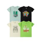 Luke and Lilly Boys Cotton Printed Half Sleeve Tshirt Pack of 4,3 to14 Years