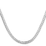 MEENAZ Fashion jewellery Silver Platinum Stainless Steel Spiga/Wheat Chains Neck Chain Necklace for Men Boys Boyfriend gents man women girls stylish (Silver)