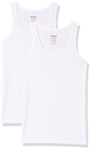 Max Boys Regular Fit Solid Sleeveless Vest - Pack of 2