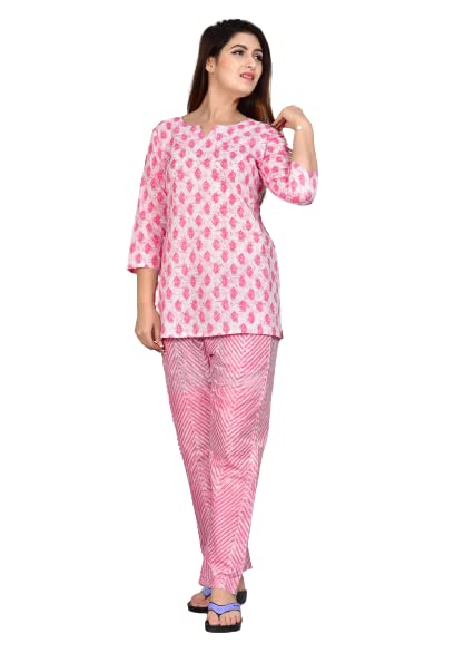 Monique Women's Cotton 2' Pc Flower Print Night Suit