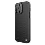 Nillkin Case for Apple iPhone 14 Pro Max (6.7" Inch) Carbo Prop Magnetic (Works Mag Safe) Flip Lens Camera Mobile Holder Media Aramid Fibre + TPU Soft Edge 360 Protect Black