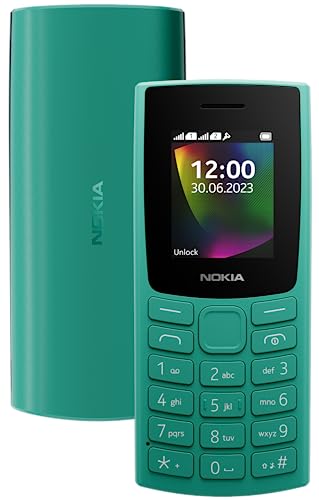 Nokia 106 Dual Sim, Keypad Phone with Built-in UPI Payments App, Long-Lasting Battery, Wireless FM Radio & MP3 Player, and MicroSD Card Slot | Green