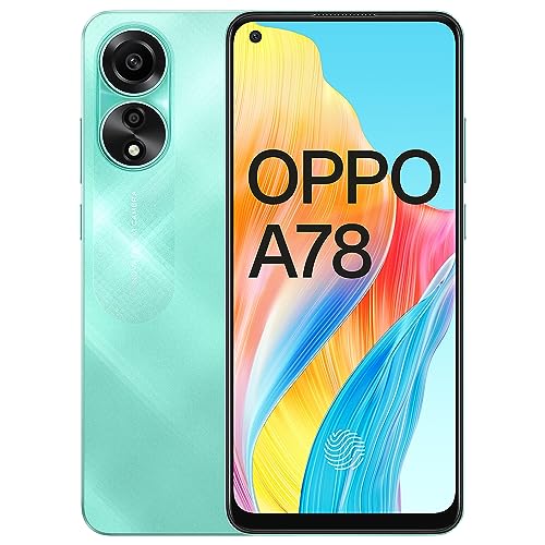 Oppo A78 (Aqua Green, 8GB RAM, 128GB Storage) | 6.4" FHD+ AMOLED 90Hz Punch Hole Display | 5000 mAh Battery and 67W SUPERVOOC with No Cost EMI/Additional Exchange Offers