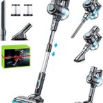 Oraimo Cordless Vacuum Cleaner for Home,160W Stick Vacuum Cleaner with Self-Standing, 13Kpa Suction Power,Upright Vacuum Cleaner with 35 Mins Runtime Detachable Battery, Hepa and Stainless Filter