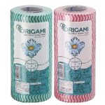 Origami Non Woven Reusable Kitchen Towel Roll - Pack of 2 (80 Pulls Per Roll, 160 Sheets)