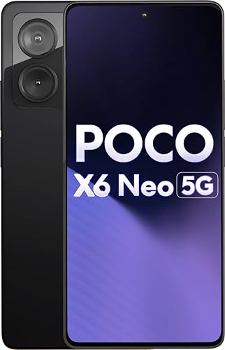 POCO X6 Neo 5G (Astral Black, 12GB RAM, 256GB Storage) | Expandable Upto 1 TB | 6.67" Full HD+ AMOLED Display | 108MP + 2MP | 16MP Front Camera | Dimensity 6080 Processor | 33 W Type C Fast Charging