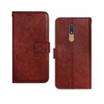 Pinaaki Enterprises Nokia C3 Flip Case | Premium Leather Finish | with Card Pockets | Wallet Stand |Complete Protection Flip Cover for Nokia C3 - Brown