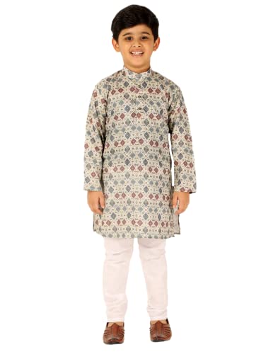 Pro-Ethic Style Developer Boy's Cotton Embellished Kurta Pajama for Baby Kids Ethnic Wear (S-166)