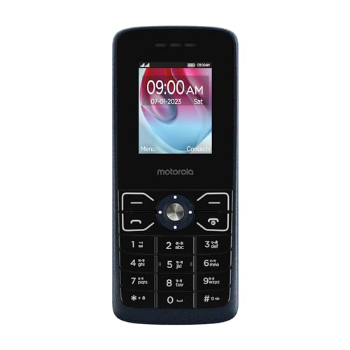 (Refurbished) Motorola a50G - Dual Sim Keypad Mobile with Expandable Memory Upto 32GB, Rear Camera, 1750 mAh Big Battery, 6 Indian Languages Input Support (Dark Blue)