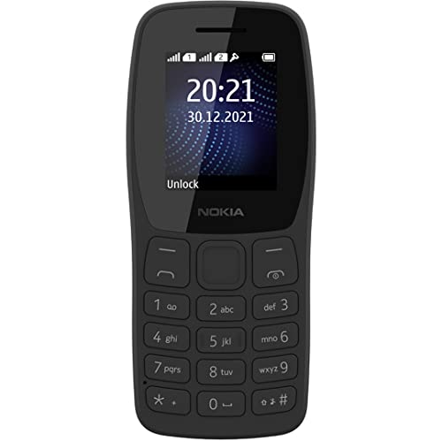 (Refurbished) Nokia 105 Classic | Dual SIM Keypad Phone with Built-in UPI Payments, Long-Lasting Battery, Wireless FM Radio | No Charger in-Box | Charcoal