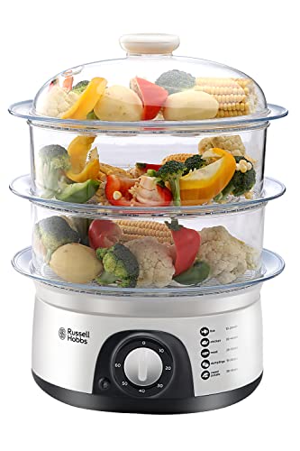 Russell Hobbs England RFS800-800 Watt Food Steamer Steam Cooker with 2 Years Manufacturer Warranty (White)