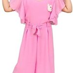 S N Collection Cotton Blend Casual Solid Jumpsuit Dress for Girls