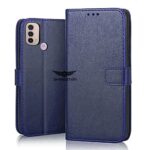 SHINESTAR Motorola Moto E40 Flip Back Cover | PU Leather Flip Cover Wallet Case with TPU Silicone Case Back Cover for Motorola Moto E40 - (Ultimate Blue)