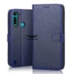 SHINESTAR Motorola Moto G8 Power Lite Flip Back Cover | PU Leather Flip Cover Wallet Case with TPU Silicone Case Back Cover for Motorola Moto G8 Power Lite - Ultimate Blue