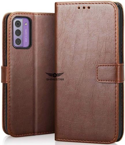SHINESTAR Nokia G42 5G Flip Back Cover | PU Leather Flip Cover Wallet Case with TPU Silicone Case Back Cover for Nokia G42 5G - Classic Brown