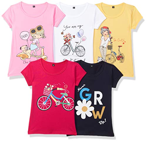 T2F Girl's Regular Fit T-Shirt