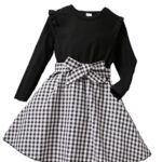 TAGAS Baby Gingham Print Belted Dress