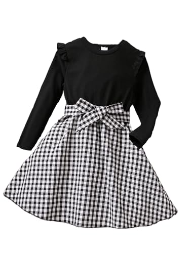 TAGAS Baby Gingham Print Belted Dress