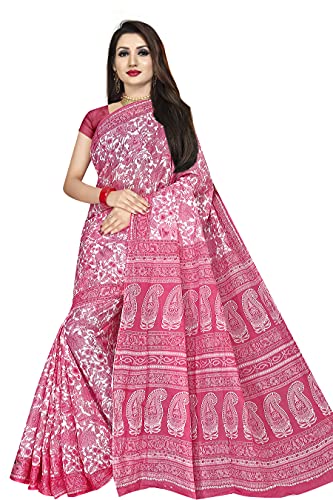 TAMAIRA FASHION Women's Plain Weave Pure Cotton Saree Without Blouse Piece (AB18_Parent)