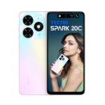 TECNO Spark 20C | Mystery White, (16GB*+128GB) | 50MP Main Camera + 8MP Selfie| 90Hz Dot-in Display with Dynamic Port & Dual Speakers with DTS | 5000mAh Battery |18W Type-C | Helio G36 Processor