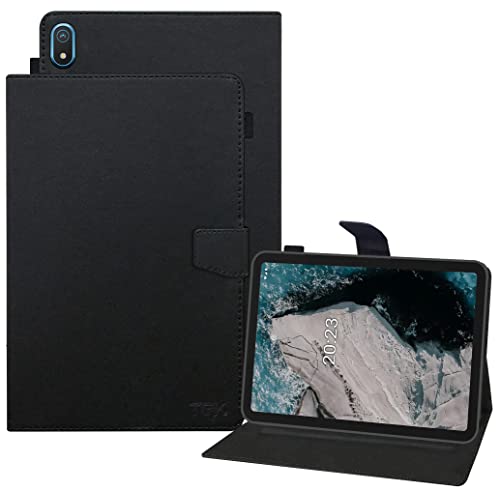 TGK Leather Flip Stand Case Cover for Nokia Tab T20 10.36 inch Tablet with Pencil Holder, Black