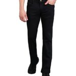 Urbano Fashion Men's Black Washed Bootcut Jeans Stretchable