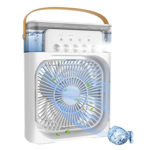 Vivatra Portable-Ac-Mini-Cooler-Fan-for-Room-Cooling-Rechargeable-Fan-Portable-Ac-for-Home-Portable-Air-Conditioners-Water-Cooler-Mini-Ac-for-Room-Cooling-Mini-Humidifier-Hanging-Closet-Shelves