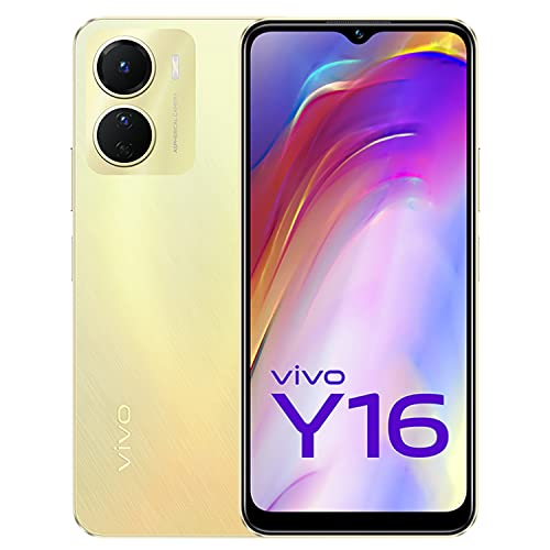 Vivo Y16 (Drizzling Gold, 4GB RAM, 64GB Storage) with No Cost EMI/Additional Exchange Offers