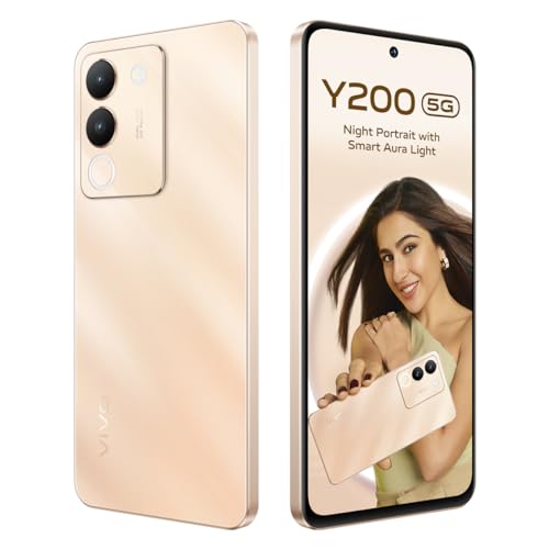 Vivo Y200 5G (Desert Gold, 8GB RAM, 128GB Storage) with No Cost EMI/Additional Exchange Offers