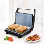 Wipro Elato BS202 1000 Watt Grill Sandwich Maker, Ceramic- BPA, PTFE & PFOA Free, Scratch Resistant, Multifunction SW Maker & Griller, Automatic Cutoff, Height Control -180ᶿ&105ᶿ