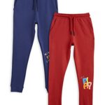 XY Life Playmate Cotton Joggers for Boys, Relaxed Fit, Solid