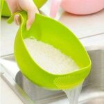 Yanmai Multi-Use Strainer/Washer Bowl - Ideal for Rice, Vegetables & Fruits - Convenient and Durable Kitchen Tool - Multicolor