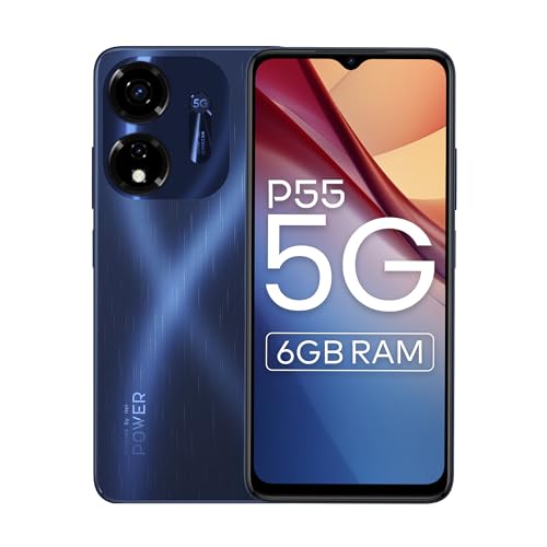 itel P55 5G (6GB RAM, 128GB ROM) Upto 12GB RAM with Memory Fusion | Dimensity 6080 | 50MP AI Dual Rear Camera | 5000mAh Battery | 2 Years Warranty | Galaxy Blue