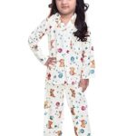 nishideek Fashion Kids Baby Boys & Girls Printed Full Sleeves Night Suit | Night Dress | Sleepwear | Sleepsuit | Loungewear Cotton Shirt & Pyjama Combo Coord Set