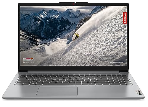Lenovo IdeaPad 1 AMD Ryzen 5 5500U 15.6" (39.62cm) FHD Thin & Light Laptop (8GB/512GB SSD/Windows 11/Office 2021/HD Camera/1 Year ADP Free/Grey/1.6Kg), 82R400BGIN